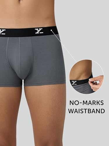 Image of XYXX Men's Micro Modal Trunks - Ace Underwear for Men Pack of 2 (XL; Rio Red+Grey)
