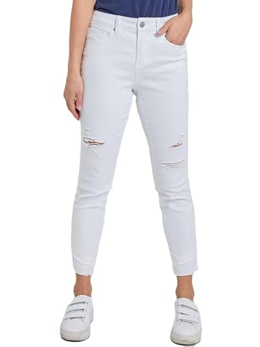 Royalty by YMI Royalty for Me Women's High Rise Skinny Ankle Jean with Double Frayed Hem Sustainable