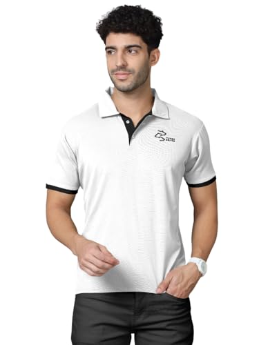 Image of Polo Neck Cotton Blend T-Shirt