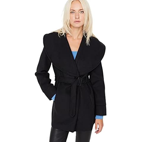 Trendyol Black Classic Biker Coat Cover