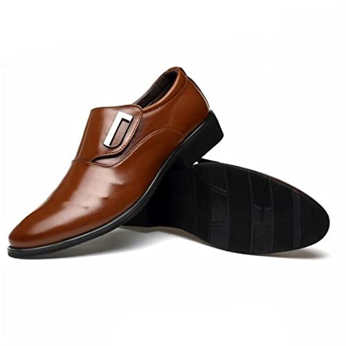 Zapatos casuales de cuero para hombres con puntajes negros y diseño transpirable