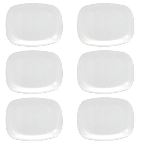 Bormioli Rocco Parma Lot de 6 assiettes rectangulaires 28 x 20 cm Cover