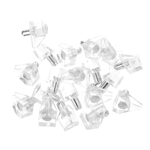 Angoily 100 Piezas clips de estante del gabinete clavijas para estantes del gabinete estantería arriba bookshelf book holder pasador del estante del gabinete clavijas de soporte de estante