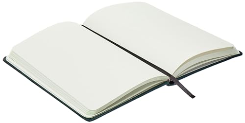 Image of amazon basics A5 Diary with Ribbon Bookmark & Pen | Gift Set For Corporate and Personal Occasions(Green)