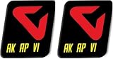 2 Pcs Motorcycle Exhaust Pipes Decorate Sticker Aluminium Heat-Resistant Decal