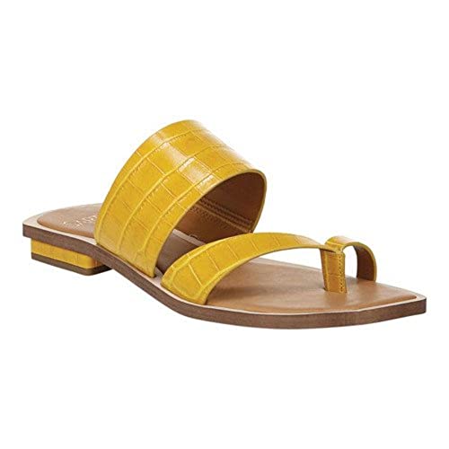Image of Franco Sarto Womens Glenni Ankle Strap Flat Sandals