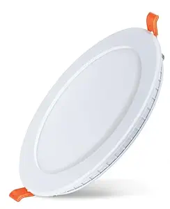 Nippo Splendour WDL-R-15W Round, Warm Day Light LED Slim Panel Light, Polycarbonate LED Downlight
