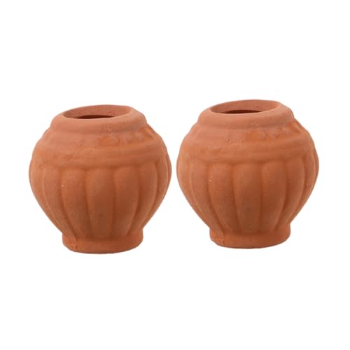 INOOMP 2pezzi Vasi Terracotta Piccoli Per Piante Vivaismo Decorazioni Da Feste Matrimonio Fatti Mano Argilla