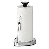 Dailyart Paper Towel Holder Stand for One Hand Tear with Tension Arm, Heavy Duty Paper Towel Holder Countertop with 2.65lb Weighted Base, Kitchen Paper Towel Holders Counter Fit Most Size Paper Roll