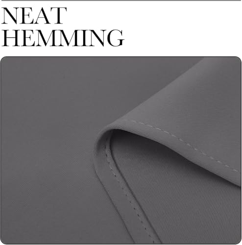 Image of Homerz Premium Set of 2 Blackout Door Curtains 7 Feet Long with Velcro Tie Back, 95% Room Darkening Curtain, Noise Reduction, Thermal Insulated Curtains (Grey, 7 ft- Set of 2)