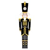 Fan Creations NFL Pittsburgh Steelers 46-Inch Holiday Nutcracker Leaner – Festive Wooden Porch Décor for Christmas and Cold-Weather Style