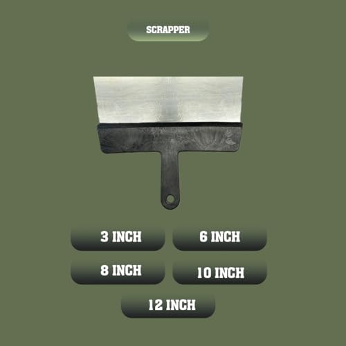 Image of 8 Inch / 200 mm Stainless Steel Scraper Cutter Multi-Purpose Kitchen Filling Knife with Plastic Handle