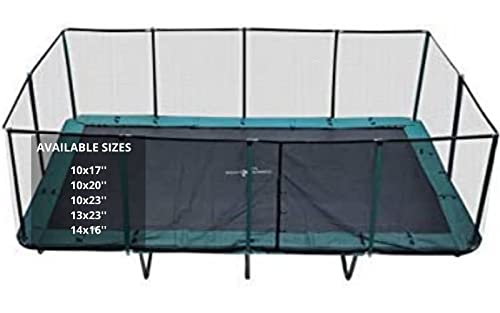 Happy Trampoline Rectangle Trampoline 10x23 - Gymnastics Trampoline with Net Enclosure - Large Trampoline for Backyard Heavy Duty 750lbs Jumping Capacity-Commercial Grade Outdoor Trampoline