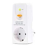 RUIZHI Fi Schutzschalter Steckdose,Fehlerstrom Schutzschalter Stecker,Personenschutzstecker 10mA,Personenschutzadapter Anti-Leckagen&Elektro-Schock,240V 16A Schutzkontaktstecker für Haushalt Geräte