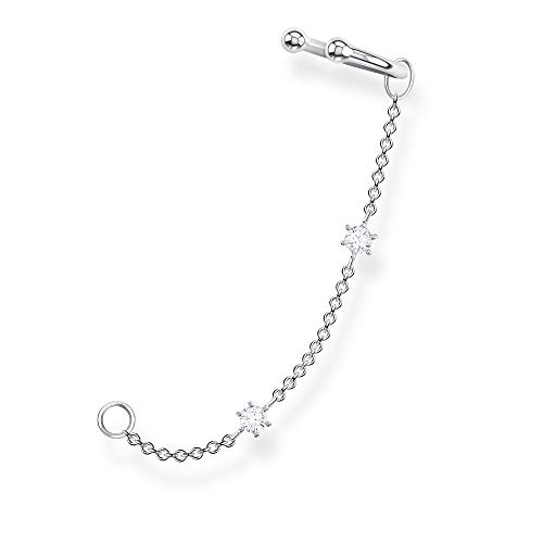 Thomas Sabo Einzel Ohrklemme weiße Steine silber 925 Sterling Silber EC0021-051-14