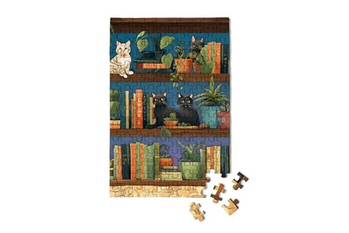 Micro Puzzles Cat Tales Mini Jigsaw Puzzle para adultos de 150 piezas, pequeño puzzle de bolsillo 4x6 pulgadas, divertido y portátil, hecho en USA miniatura 2