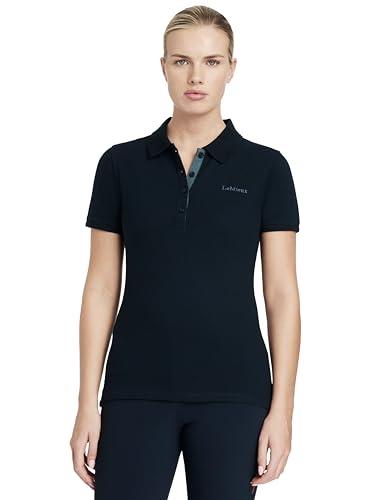 Image of LeMieux Classique Polo Shirt - Womens Equestrian Horse Riding Top - Navy - UK8