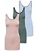 ONLY 3er Pack Damen Oberteile Basic Tank Tops weiß, schwarz, grau, blau, Creme Frauen Shirt lang Sommer Shirts Top 15201465 (S, FarbMix 2)