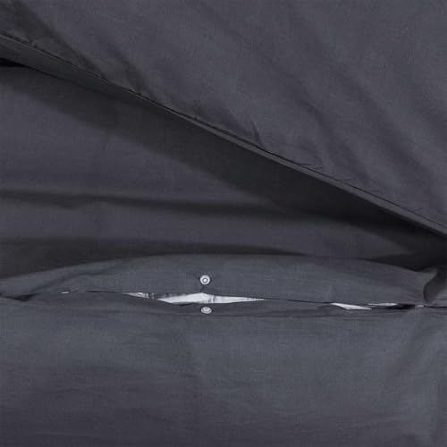 Parure de lit en coton noir avec taie d'oreiller 65x65 cm - 4