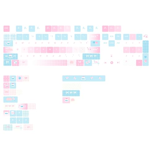 Touches en PBT pour clavier mécanique ergonomique MOA sublimé sur le thème de gâteau pastel