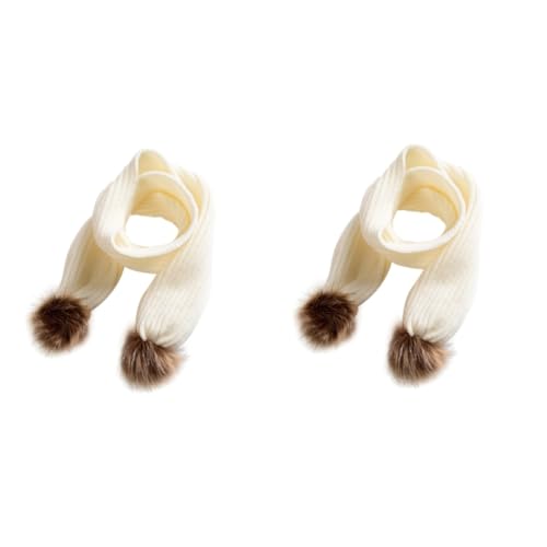 Bufandas de punto infantiles para regalo de cumpleaños LIFKOME chal de acrílico animado 2 piezas 5