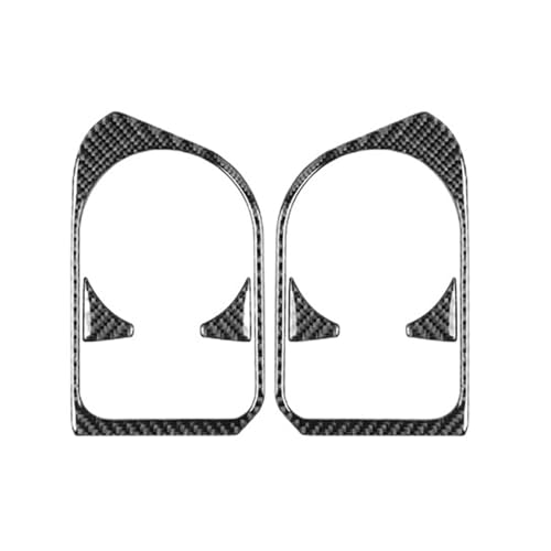 Ԃ̃Z^[R\[Xgbv Car Rear Door Water Cup Holder Panel Trim Interior Accessories Sticker For Passport 2019-2023(Carbon Black)