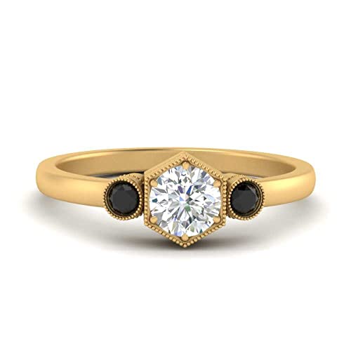 Bagues de fiançailles 3 pierres en diamant cadeau d'amour