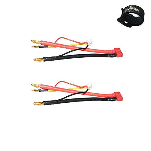 Boladge 2pcs Connettore Femmina Spina Deans T a Connettore Maschio Proiettile Spina Banana 4mm 4.0mm con 2S Lipo JST-XH Cavo di Bilanciamento