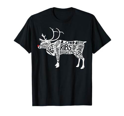 Funny Deer T-Shirt - Cacciatori Tagli di Carne Rudolph Renna Maglietta