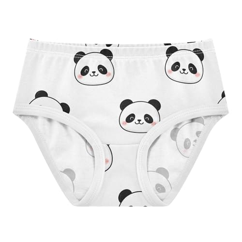 Joisal Cute Cartoon Pandas White Cute Panties Girl Girls Underwear Toddler Cotton Animal Briefs Girls Undies 5t