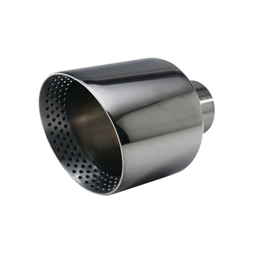 Tuyau d'extrémité de silencieux 2.5 pouces embout d'échappement noir brillant inox 127mm
