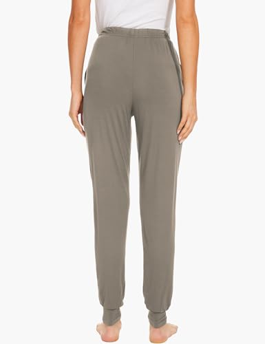 Image of GYS Women's Pajama Pants - Viscose Made from Bamboo, Joggers Pants with Pockets Comfy Lounge Sleep Pants Pj Bottoms