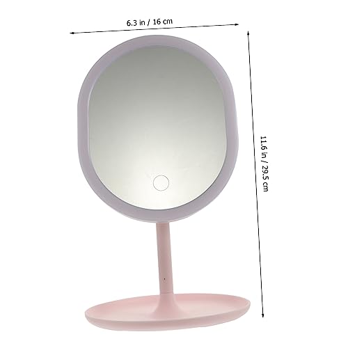 Espejo de maquillaje LED de mesa FRCOLOR con 3 modos luz miniatura 2