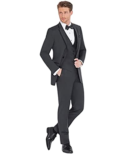 Costume de mariage à un bouton haut de gamme pour homme avec gilet