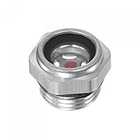 sourcing map Luftkompressor Ölstandanzeige Schauglas M18x1.5mm Aluminum Flüssigkeitsanzeiger