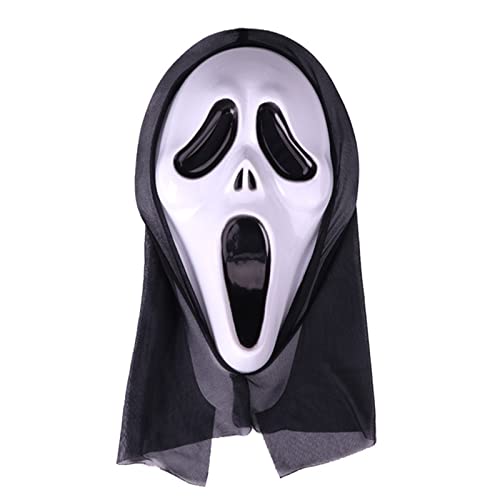 Vintage Halloween Maske Maske mit Leichentuch, Halloween Schrei Maske, Vollkopfmasken, Gruselmasken, Party Horror Kostüm Zubehör, Baby Halloween Kostüme, Halloween Dekorationen für Zuhause, Halloween Cover