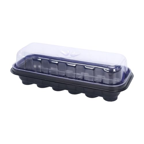 Genérico Bandejas De Semillero,12 Celdas Propagador Transparente Reutilizable | 2 En 1 Bandejas De Cultivo Y Germinación De Plantas - para Propagación Jardín Patio Granja Viveros De