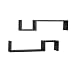 Danya B. YU017BK Wall Mount Shelves, Black
