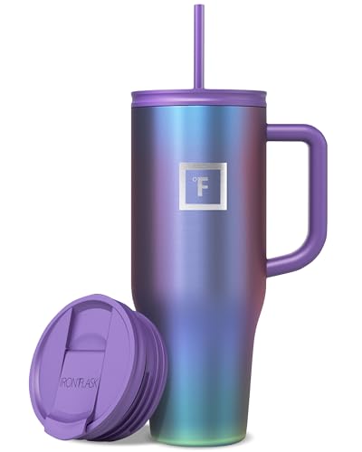 IRON °FLASK Co-Pilot Insulated Mug w/Straw & Flip Cap Lids