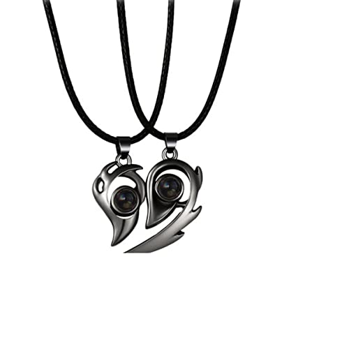 Colar Magnético Duplo Para Casal Namorados De Coração 100 Idiomas Eu Te Amo Pra Casais Demonstração