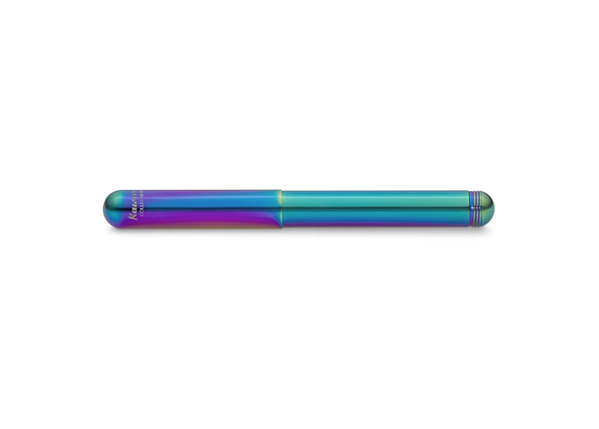 Kaweco COLLECTION Füllhalter Liliput Kolibri I Exklusiver Füllfederhalter aus Edelstahl in Regenbogenfarbe für Tintenpatronen mit bunter Stahlfeder 12,4 cm I Federbreite: F (Fein)