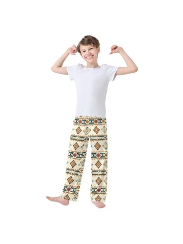 Ethnic Aztec Patterns Boys Pants for Kids Jogger Pants with Pockets S3