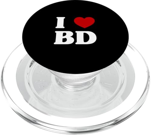 Bangladesh I Love BD Red Heart Love Bangladesh Souvenir PopSockets PopGrip for MagSafe