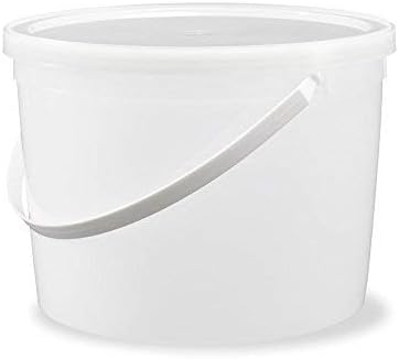 ePackageSupply 1 gallon Buckets with Lids-10 pack, Translucent