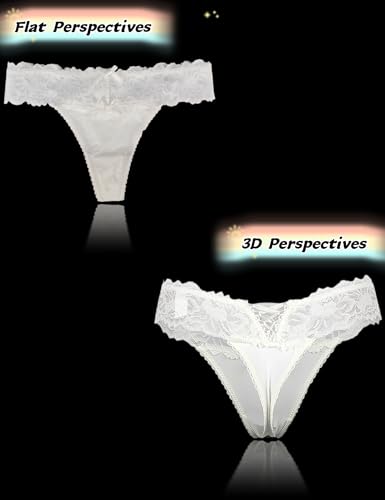 Image of ohyeah Sexy Lace G-String Thongs Panties Low Rise Underwear Undies for Women Cotton Crotch Cheeky Tangas Panties 4-18