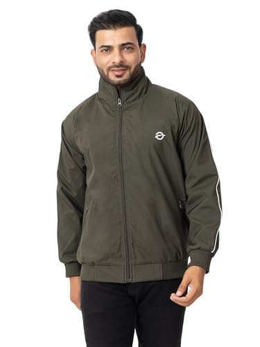 Image of OSCILLATE Casual Winter Wear Jackets For Men || Men's Solid Wind Cheater Jacket With Zipper || Ribbed Waist And Ribbed Wrist Cuffs For Perfect Fit || Casual And Sports Jacket
