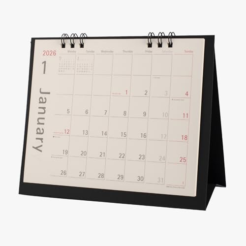 オーブ 2026年 カレンダー 卓上 ブラック CK-750BK