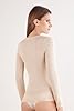 Intimissimi Woman's Sheer V-Neck top in Modal Ultralight with Cashmere in Beige, Size M #2