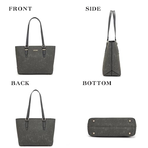 Image of Qiyuer Versatile Daily Purses with RFID Wallet for Women Tote Handbag Set | 3PCS, Fits 13 inch Tablet, Sturdy Vegan PU, Spacious, Work Use, Shoulder Satchel, Large Clutch Wallet, Makeup Bag, Ideal Gift