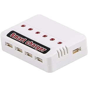 YUNIQUE NEDERLAND 6 in 1 USB-batterijlader Lithium batterijlader Universeel voor Hubsan H107D Syma X5C…